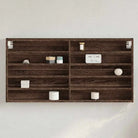 Wandplank van bewerkt hout in grijs sonoma voor modern interieur - bruin eikenkleur / 100 x 8.5 x 50 cm / 1