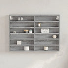 Wandplank van bewerkt hout in grijs sonoma voor modern interieur - Grijs sonoma / 80 x 8.5 x 58 cm / 1 - Wandplanken