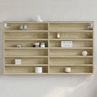Wandplank van bewerkt hout in grijs sonoma voor modern interieur - Sonoma eiken / 100 x 8.5 x 58 cm / 1 - Wandplanken