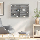 Wandplank van bewerkt hout in grijs sonoma voor modern interieur - Wandplanken