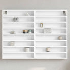 Wandplank van bewerkt hout in grijs sonoma voor modern interieur - Wit / 100 x 8.5 x 75 cm / 1 - Wandplanken