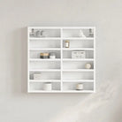 Wandplank van bewerkt hout in grijs sonoma voor modern interieur - Wit / 60 x 8.5 x 58 cm / 1 - Wandplanken