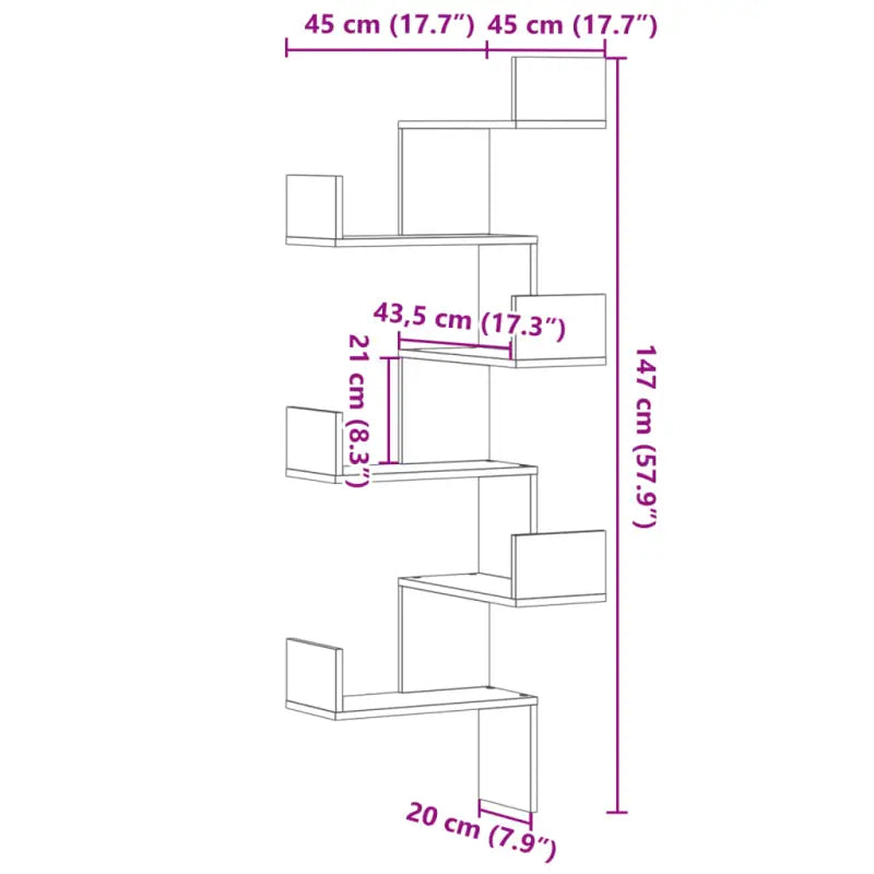 Wandplank van bewerkt hout met gemakkelijk schoon design - Wandplanken