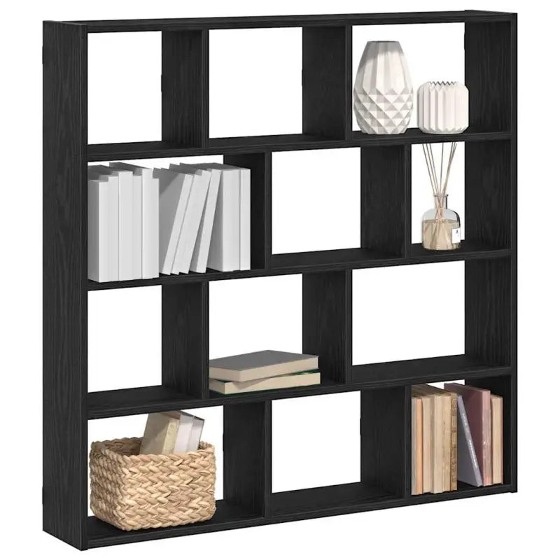 Wandplank van bewerkt hout voor decoratie en praktische opbergruimte - Zwart / 1 - Wandplanken