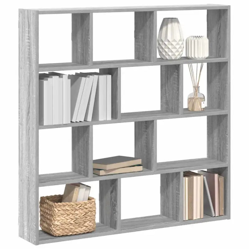 Wandplank van bewerkt hout voor decoratie en praktische opbergruimte - Grijs sonoma / 1 - Wandplanken