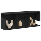 Wandplank van bewerkt hout voor een decoratief en duurzaam interieur - Zwart / 80 x 20 x 30 cm / 1 - Wandplanken