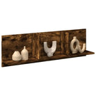 Wandplank van bewerkt hout voor een duurzame en praktische interieurstijl - Gerookt eiken / 100 x 16.5 x 30 cm / 1
