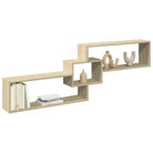 Wandplank van bewerkt hout voor een stijlvol en duurzaam interieur - Sonoma eiken / 1 - Wandplanken