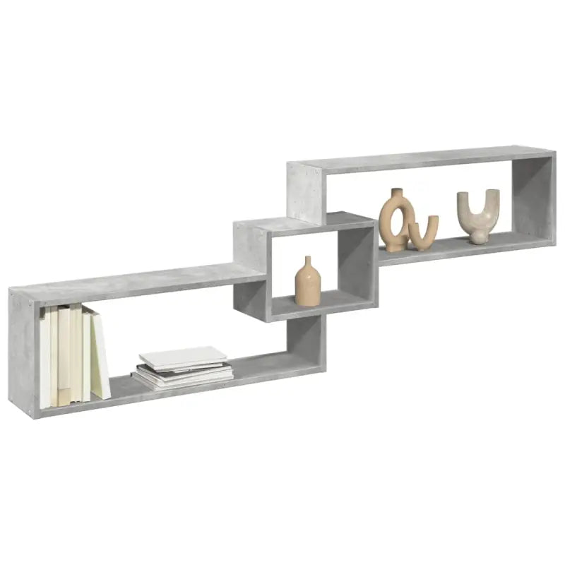 Wandplank van bewerkt hout voor een stijlvol en duurzaam interieur - Betongrijs / 1 - Wandplanken