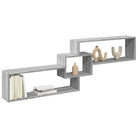 Wandplank van bewerkt hout voor een stijlvol en duurzaam interieur - Grijs sonoma / 1 - Wandplanken