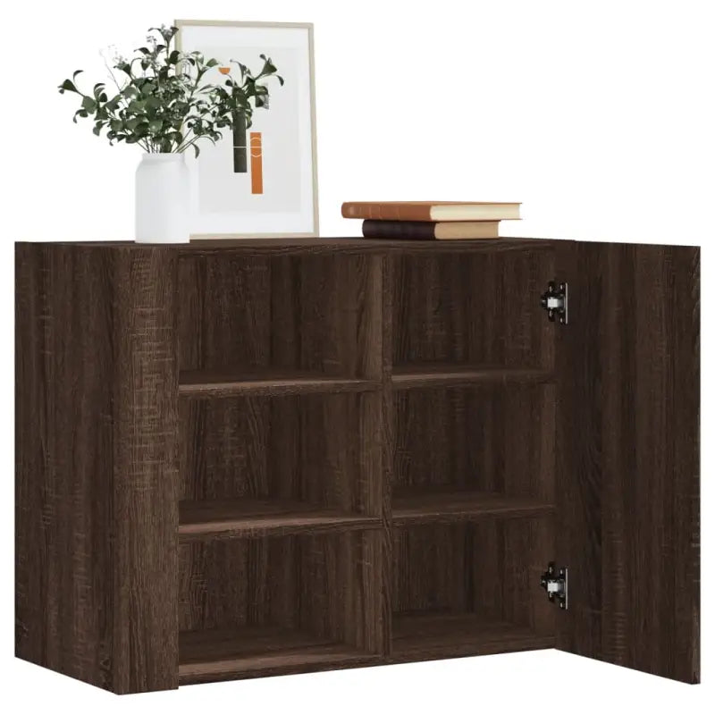 Wandplank van bewerkt hout voor een stijlvolle en praktische inrichting - bruin eikenkleur / 1 - Wandplanken