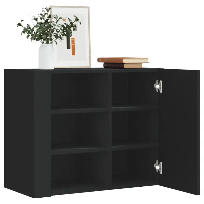 Wandplank van bewerkt hout voor een stijlvolle en praktische inrichting - Zwart / 1 - Wandplanken