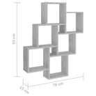 Wandplank van bewerkt hout voor maximale ruimtegebruik en stijl - Betongrijs / 1 - Wandplanken