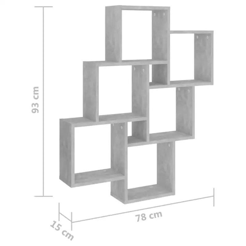 Wandplank van bewerkt hout voor maximale ruimtegebruik en stijl - Betongrijs / 1 - Wandplanken