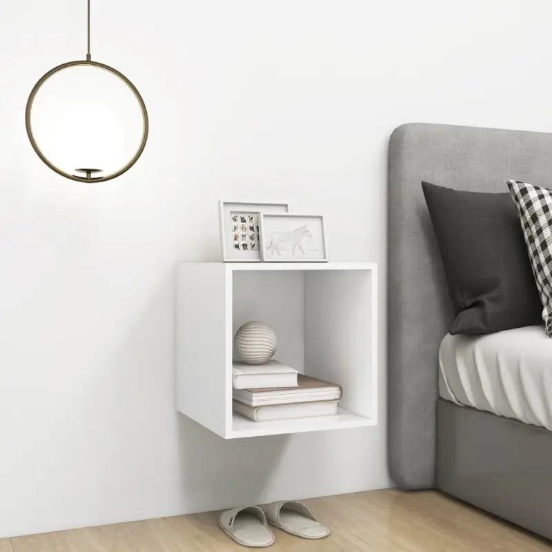 Wandplank van bewerkt hout voor muurdecoratie en opbergruimte - Wit / 1 - Wandplanken