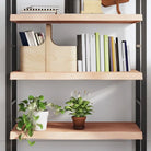 Wandplank van massief eikenhout met natuurlijke rand voor extra opbergruimte - Naturel / 80 x 50 x 6 cm / 1