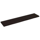 Wandplank van massief eikenhout met natuurlijke rand voor extra opbergruimte - Donkerbruin / 140 x 30 x 4 cm / 1