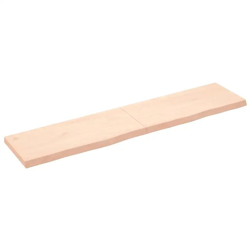 Wandplank van massief eikenhout met natuurlijke rand voor extra opbergruimte - Naturel / 180 x 40 x 6 cm / 1