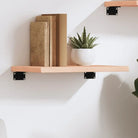 Wandplank van massief eikenhout met natuurlijke rand voor extra opbergruimte - Naturel / 40 x 30 x 2 cm / 1