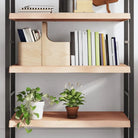Wandplank van massief eikenhout met natuurlijke rand voor extra opbergruimte - Naturel / 100 x 60 x 6 cm / 1