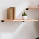 Wandplank van massief eikenhout met natuurlijke rand voor extra opbergruimte - Naturel / 60 x 60 x 2 cm / 1