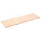 Wandplank van massief eikenhout met natuurlijke rand voor extra opbergruimte - Naturel / 180 x 60 x 4 cm / 1