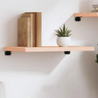 Wandplank van massief eikenhout met natuurlijke rand voor extra opbergruimte - Naturel / 60 x 30 x 4 cm / 1