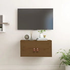Wandplank van massief grenenhout met rustieke uitstraling - Honingbruin / 1 - Wandplanken