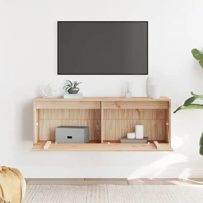 Wandplank van massief grenenhout voor decoratie en opslag - Wandplanken