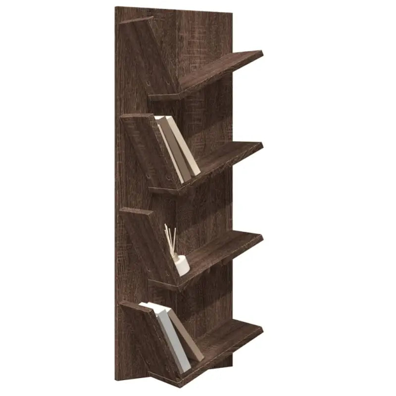 Wandplank voor muurorganisering van duurzaam bewerkt hout - bruin eikenkleur / 1 - Wandplanken