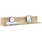 Wandplanken in bewerkt hout voor decoratie en praktische opbergruimte - Sonoma eiken / 100 x 16.5 x 16.5 cm / 1