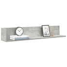 Wandplanken in bewerkt hout voor decoratie en praktische opbergruimte - Betongrijs / 100 x 16.5 x 16.5 cm / 1