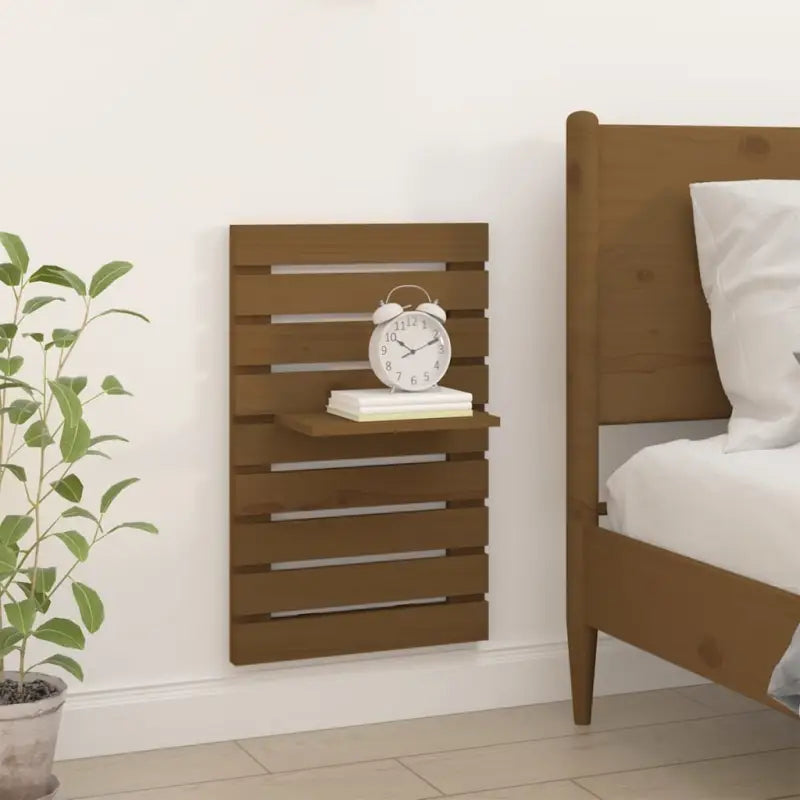 Wandplanken met massief grenenhout voor elegante muurbevestiging - Honingbruin / 2 / 1 - Wandplanken