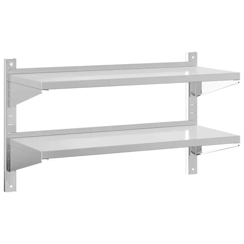 Wandplanken met verhoogde randen van roestvrijstaal for een duurzaam ontwerp - Wandplanken