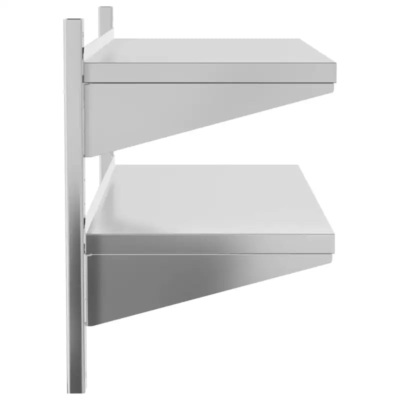Wandplanken met verhoogde randen van roestvrijstaal for een duurzaam ontwerp - Wandplanken