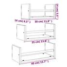 Wandplanken set van bewerkt hout voor stijlvolle en praktische muurdecoratie - Zwart / 1 - Wandplanken