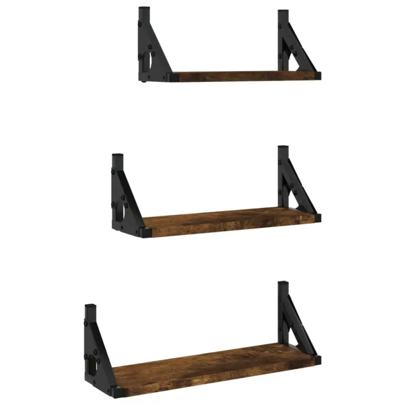 Wandplanken set van hoogwaardig bewerkt hout voor je muur ruimtesaving - Wandplanken