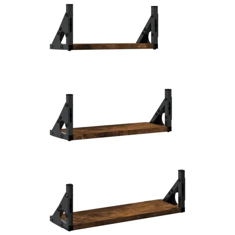 Wandplanken set van hoogwaardig bewerkt hout voor je muur ruimtesaving - Wandplanken
