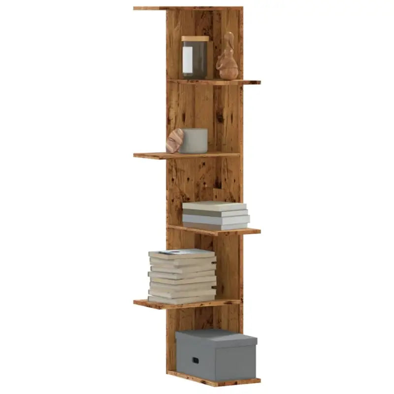 Wandplanken van bewerkt hout gemakkelijk schoon en stijlvol voor je woonkamer - Oud hout / 1 - Wandplanken