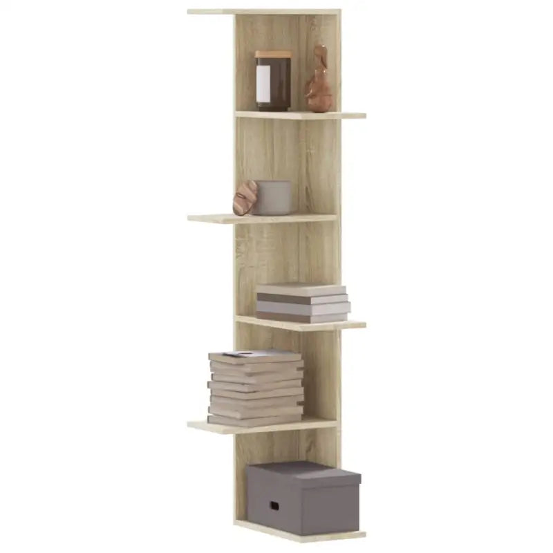 Wandplanken van bewerkt hout gemakkelijk schoon en stijlvol voor je woonkamer - Sonoma eiken / 1 - Wandplanken