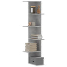 Wandplanken van bewerkt hout gemakkelijk schoon en stijlvol voor je woonkamer - Betongrijs / 1 - Wandplanken