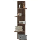 Wandplanken van bewerkt hout gemakkelijk schoon en stijlvol voor je woonkamer - bruin eikenkleur / 1 - Wandplanken
