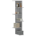Wandplanken van bewerkt hout gemakkelijk schoon en stijlvol voor je woonkamer - Grijs sonoma / 1 - Wandplanken