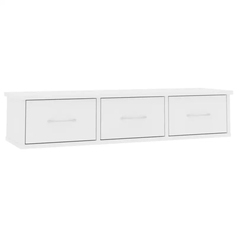 Wandplanken van bewerkt hout met lades voor stijl en opbergruimte - Wit / 1 - Wandplanken