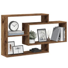 Wandplanken van bewerkt hout met open vakken in hoogglans wit - Oud hout / 1 - Wandplanken