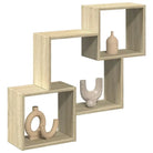 Wandplanken van bewerkt hout voor een decoratief en duurzaam interieur - Sonoma eiken / 1 - Wandplanken
