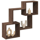 Wandplanken van bewerkt hout voor een decoratief en duurzaam interieur - bruin eikenkleur / 1 - Wandplanken