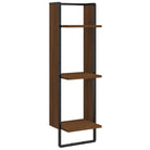 Wandplanken van bewerkt hout voor een stijlvolle en praktische muuropslag - bruin eikenkleur / 6 / 1 - Wandplanken