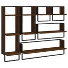 Wandplanken van bewerkt hout voor een stijlvolle en praktische muuropslag - bruin eikenkleur / 6 / 1 - Wandplanken