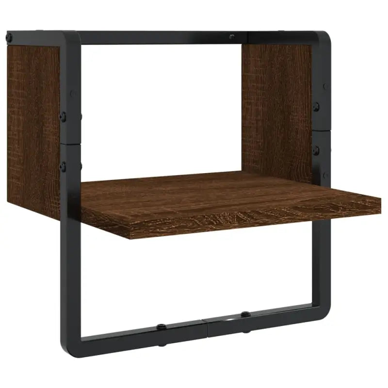 Wandplanken van bewerkt hout voor een stijlvolle en praktische muuropslag - bruin eikenkleur / 6 / 1 - Wandplanken